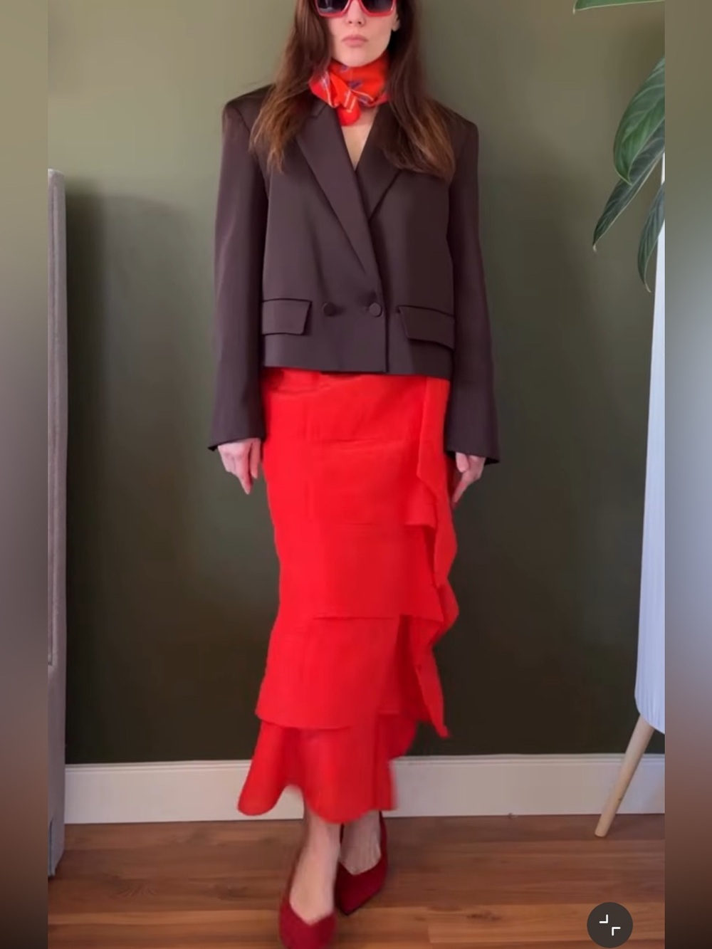 ZARA RUFFLE SKIRT - Picture 4 of 15